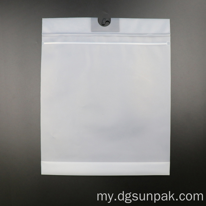 စိတ်ကြိုက်ပလပ်စတစ်အိတ်ချိတ်နှင်းခဲခေါင်းစီးထုပ်ပိုးအိတ်